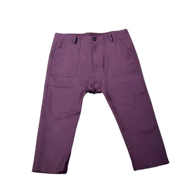 Lindsay Nicholas New York Women's Pink / Purple Maverick Drop Crotch Pant In Aubergine In Pink/purple