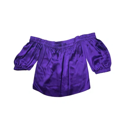 Lindsay Nicholas New York Women's Pink / Purple Off The Shoulder Top In Purple In Pink/purple