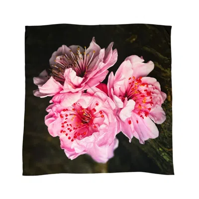Lindsay Nicholas New York Women's Sakura Blossom Silk Scarf In Blue