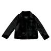 Lindsay Nicholas New York Women's Short Faux Fur Coat In Black In Black
