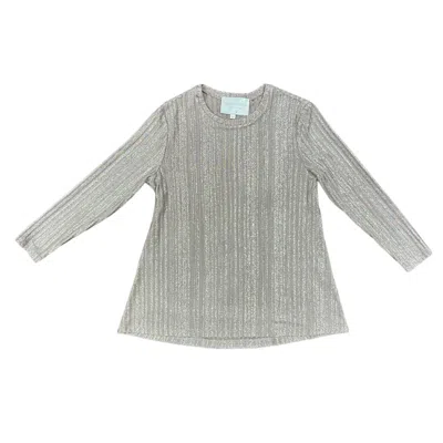 Lindsay Nicholas New York Women's Silver Laura Crew Neck In Antique Shimmer