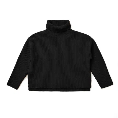 Lindsay Nicholas New York Women's Textured Turtleneck In Black
