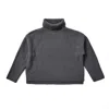 Lindsay Nicholas New York Women's Textured Turtleneck In Dark Grey In Grey