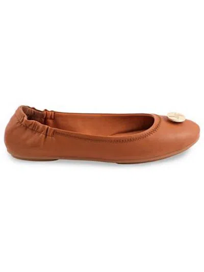 LINDSAY PHILLIPS LIV WOMENS LEATHER EMBELLISHED BALLET FLATS 