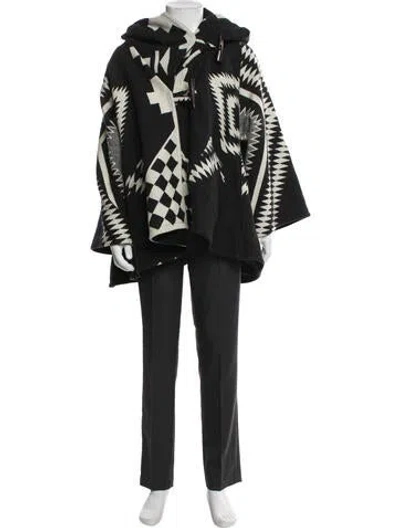 Pre-owned Lindsey Thornburg X Pendleton Printed Cape In Black