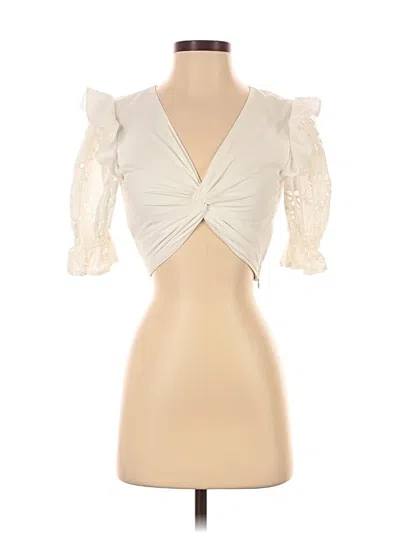Pre-owned Line & Dot 3/4 Sleeve Blouse In Ivory