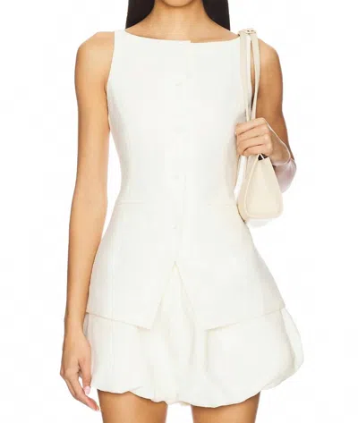 Line And Dot Adella Sleeveless Top In Ecru In White