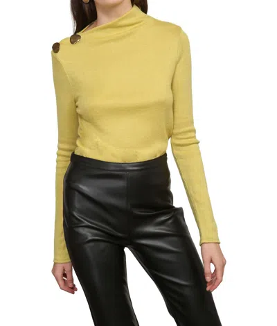 Line And Dot Adelyn Mock Neck Sweater In Chartreuse In Yellow