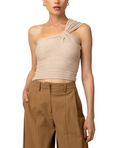 Line & Dot Aisha Top In Neutral