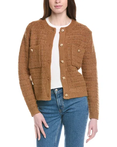 Line & Dot Alexa Cardigan In Brown