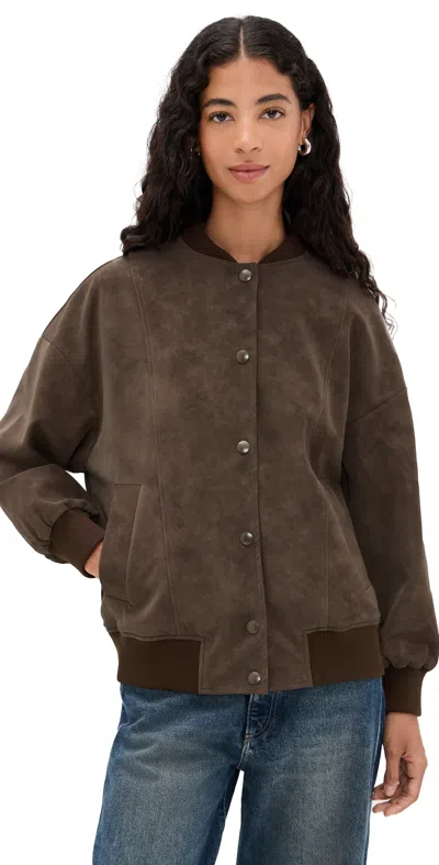 Line & Dot Alfie Jacket Chocolate In Multi