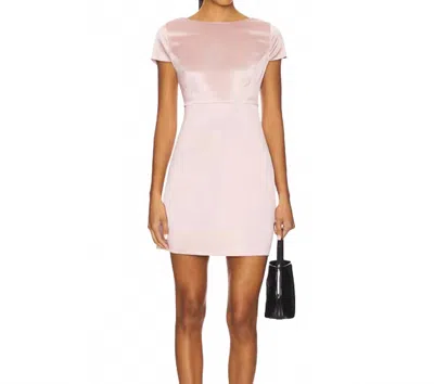 Line And Dot Alisa Satin Mini Dress In Ballet Pink