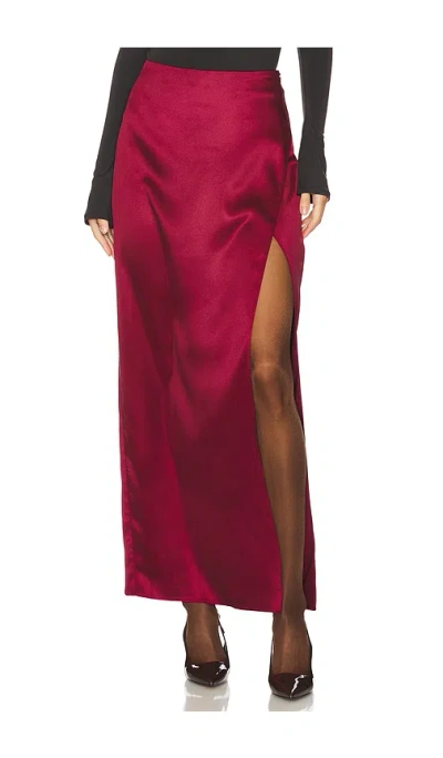 Line & Dot Allina Skirt In Burgundy