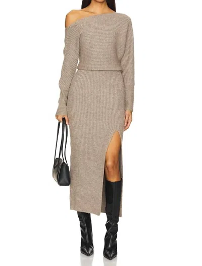 Line And Dot Alta Sweater Dress In Latte