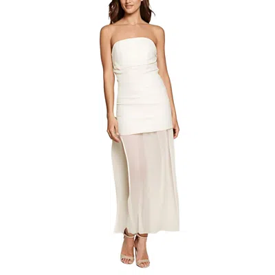 Line & Dot Amara Womens Strapless Mixed Media Maxi Dress