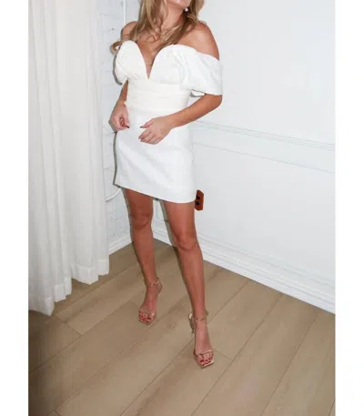 Line And Dot Amore Mini Dress In Ivory