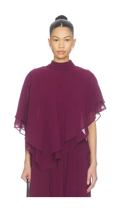 Line & Dot Amorette Cape Style Top In Plum