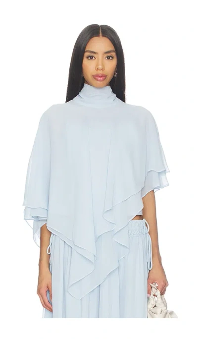 Line & Dot Amorette Cape Top In Blue