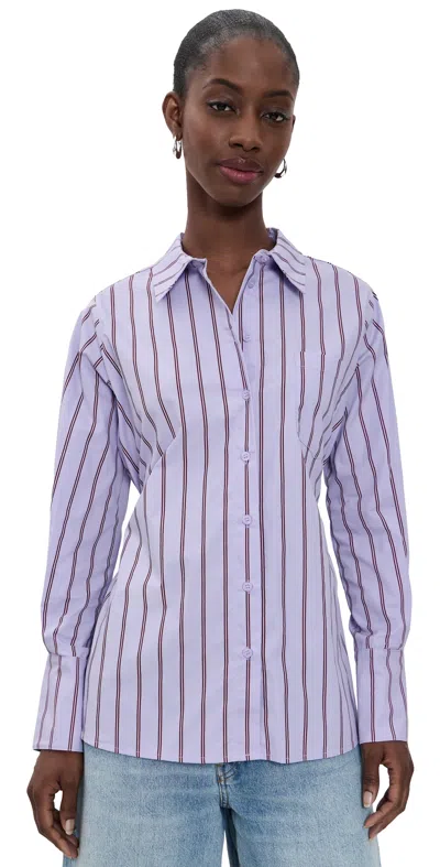 Line & Dot Andi Shirts Purple In Blue