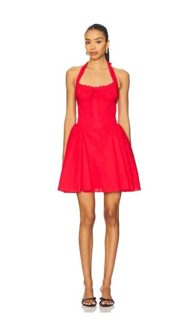 Line & Dot Anessa Mini Dress In Red