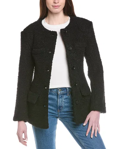 Line & Dot Angie Wool-blend Jacket In Black