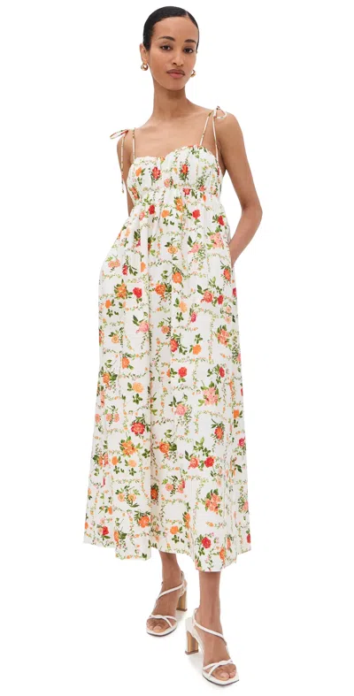 Line & Dot Anisa Maxi Dress White Multi In Neutral