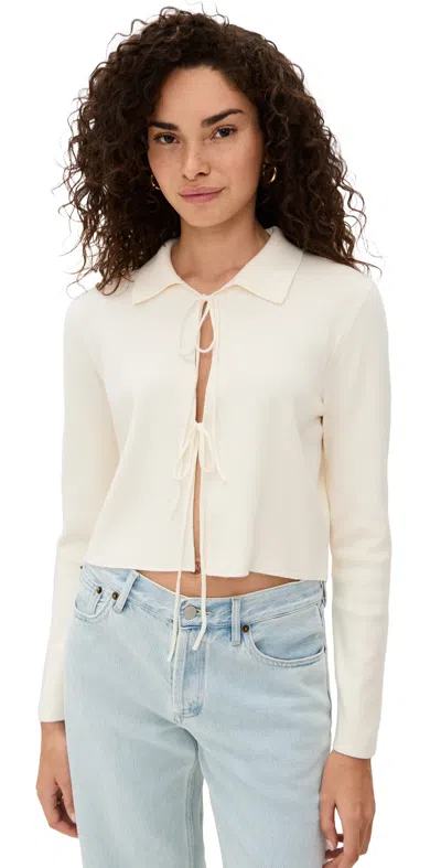 Line & Dot Anouk Tied Detailed Sweater Top Cream