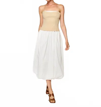 Line And Dot Anthia Midi Dress In Beige