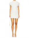 Line And Dot Archer Draped Mini Dress - Petite In Cream In White