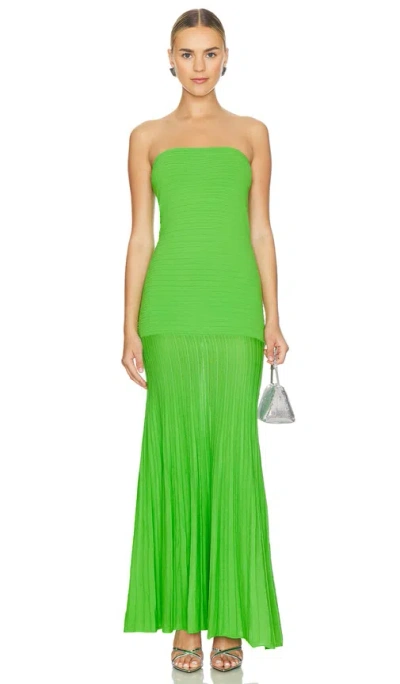 Line & Dot Arlo Tube Dress In Electric Green