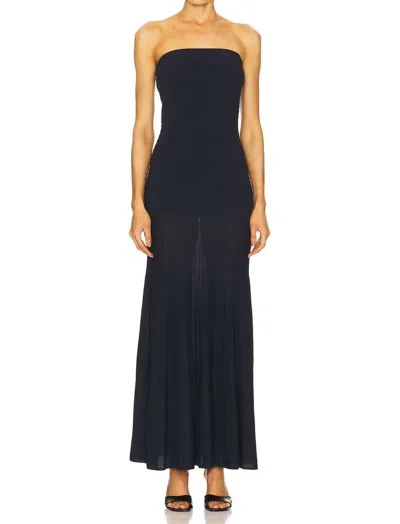 Line And Dot Arlo Tube Dress In Navy In Blue