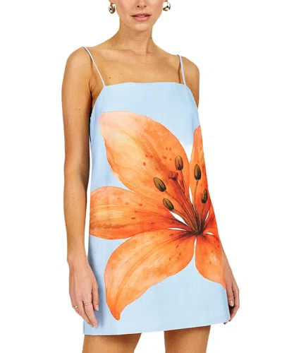 Line & Dot Avah Mini Dress In Blue