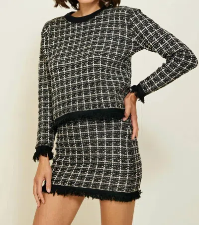 Line And Dot Avalon Textured Sweater In Black