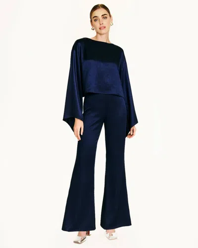 Line And Dot Avanelle Long Sleeve Top In Navy In Blue
