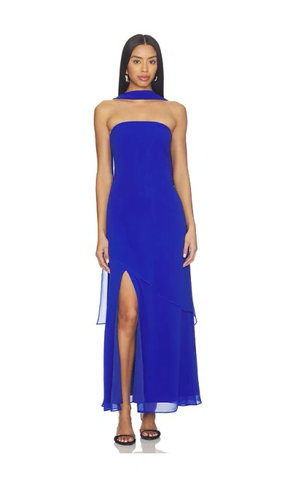 Line & Dot Azure Coast Scarf Dress In Blue