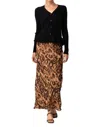 Line And Dot Baker Skirt In Brown Multi In Brown