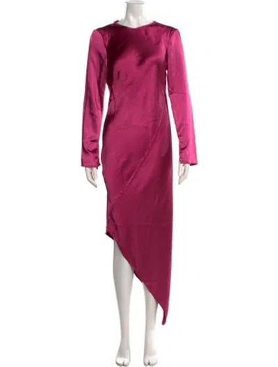 Pre-owned Line & Dot Bateau Neckline Long Dress W/ Tags In Pink