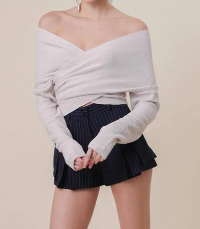 Line And Dot Beau Sweater In Ecru In White