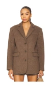 Line & Dot Belmont Blazer In Brown