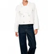 Line And Dot Bendetta Crop Trench Jacket In White