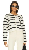 Line & Dot Benni Cardigan In Black,ivory