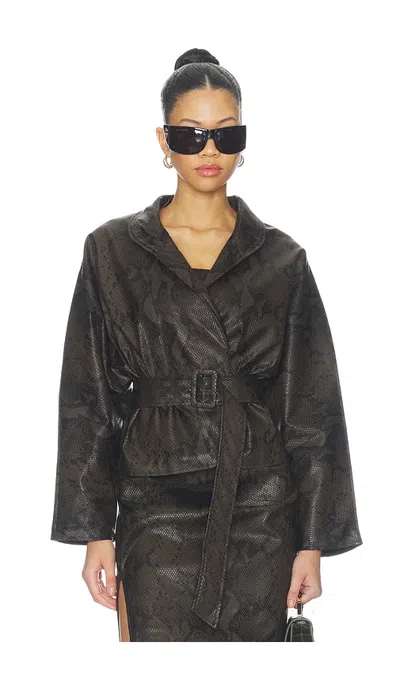 Line & Dot Bex Jacket In Dark Brown