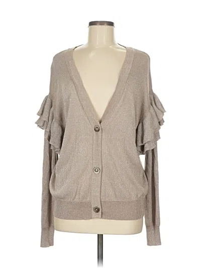 Pre-owned Line & Dot Cardigan Sweater In Brown