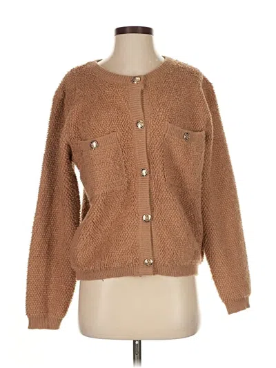 Pre-owned Line & Dot Cardigan Sweater In Brown