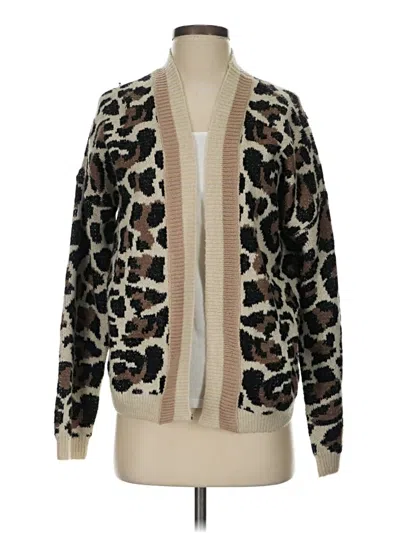 Pre-owned Line & Dot Cardigan Sweater In Brown