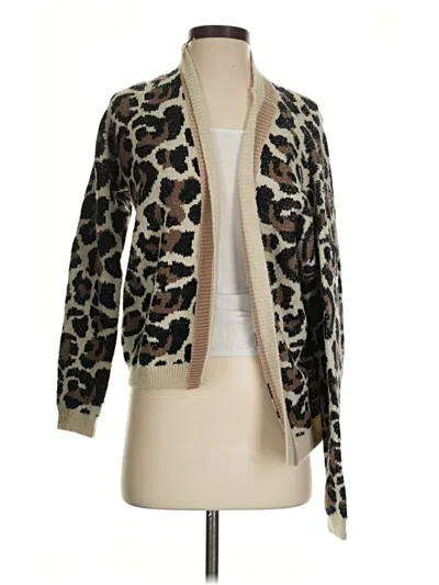 Pre-owned Line & Dot Cardigan Sweater In Brown