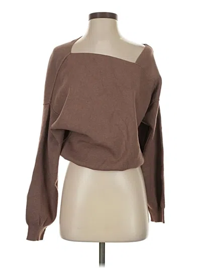 Pre-owned Line & Dot Cardigan Sweater In Brown