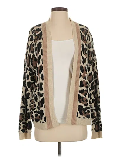 Pre-owned Line & Dot Cardigan Sweater In Brown