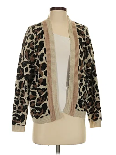 Pre-owned Line & Dot Cardigan Sweater In Brown
