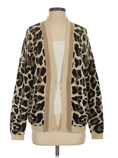 Pre-owned Line & Dot Cardigan Sweater In Brown